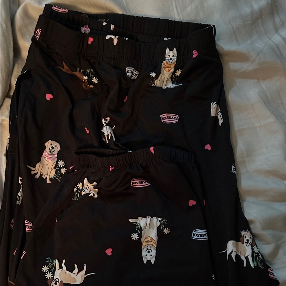 Joyspun Black Dog Print Women's Pajama pants